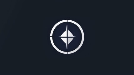 Symbol design with a central diamond shape and crosshairs, showcasing a modern and sleek aesthetic. Generative AI