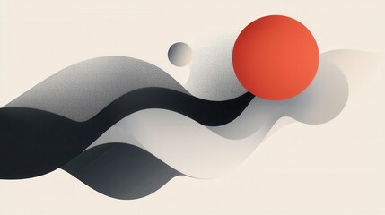 Abstract digital art piece with a white background. it features a combination of black and grey wavy lines that create a wave-like pattern.