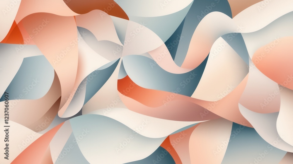Aufkleber abstract digital art piece with a modern and geometric design. it has a combination of different col