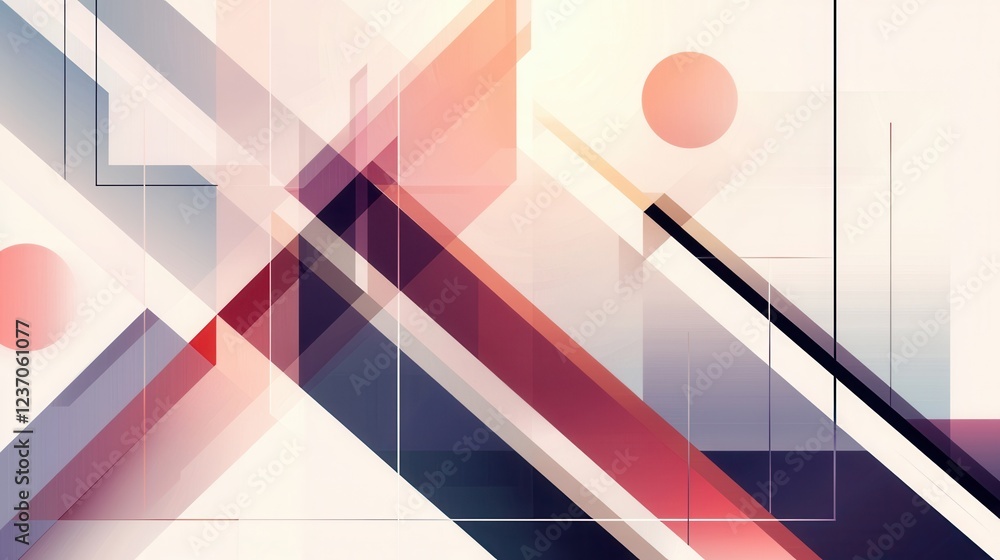 Aufkleber abstract digital art piece with a modern and geometric design. it has a combination of different col