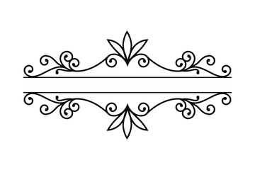 Text dividers. Hand drawn vector illustration isolated on white background