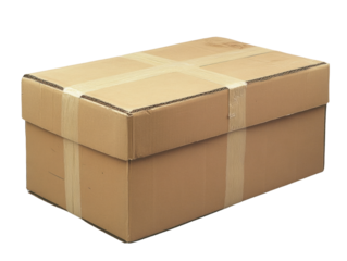 Cardboard box, white isolate background