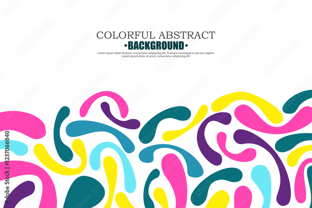 Aufkleber colorful abstract background with dynamic organic shapes. vibrant fun composition. vector illustrati