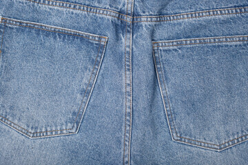 Jeans Sale. New Jeans are on the store shelf.