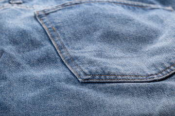 Fototapeta premium Jeans Sale. New Jeans are on the store shelf.