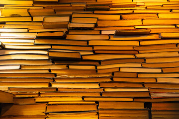 Stack old books pattern backround