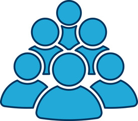 People group icon set. Team of worker. User profile symbol. Group of people or group of users. Persons symbol. Population icon. Increase social development, global demography. Vector illustration.