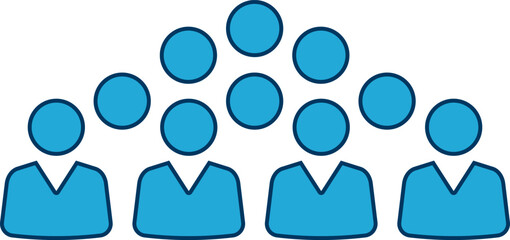 People group icon set. Team of worker. User profile symbol. Group of people or group of users. Persons symbol. Population icon. Increase social development, global demography. Vector illustration.
