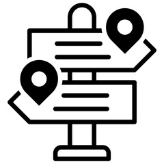 Fototapeta premium Signboard Icon