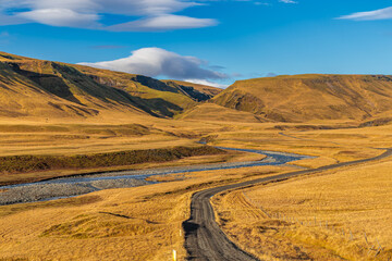 Landscape around Kirkjubaejarklaustur in southern Iceland.