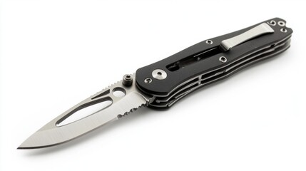 Sleek Black Pocket Knife: Perfect EDC Tool