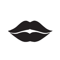 Lips icon silhouette illustration