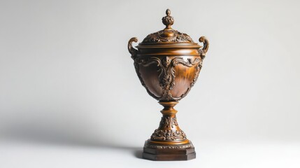 Fototapeta premium Exquisite Ornate Wooden Trophy: A Symbol of Achievement and Victory