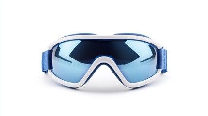Blue and White Ski Goggles for Snowboarding and Skiing