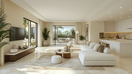 Luxury Beachfront Living Room Interior Design