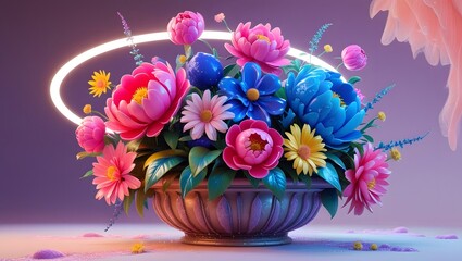 Garden of Wonder: A Surreal Floral Arrangement