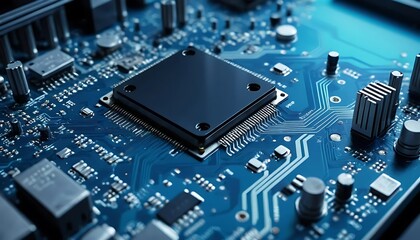 Central Processing Unit: A Close-Up of Tech's Deep Blue Heart