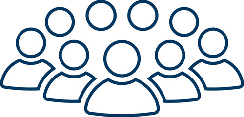 People group icon set. Team of worker. User profile symbol. Group of people or group of users. Persons symbol. Population icon. Increase social development, global demography. Vector illustration.