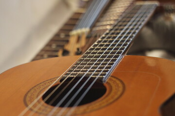 Classical Guitar with Open Soundhole: Elegant Details and Warm Tones