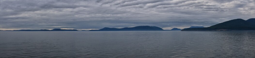 Friday Harbor and Orcas Island Scenic view from aboard a ferry - San Juan Islands, Washington, USA