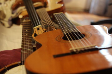 Classical Guitar with Open Soundhole: Elegant Details and Warm Tones