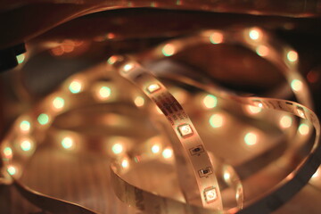Tangled Glow: The Electric Dance of LED Light Strips