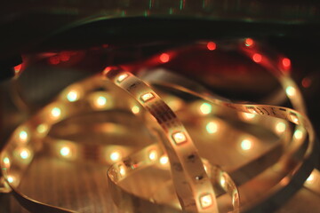 Tangled Glow: The Electric Dance of LED Light Strips