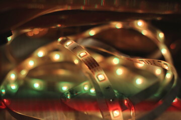 Tangled Glow: The Electric Dance of LED Light Strips