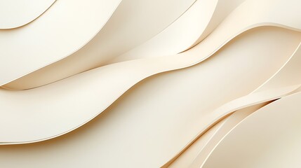 Fototapeta premium Abstract Cream Colored Wave Forms Design