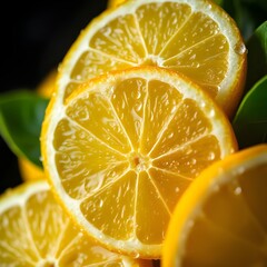 lemon on a green background