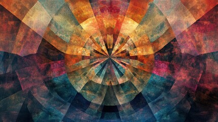 Abstract Radiant Design with Dynamic Colors and Shapes