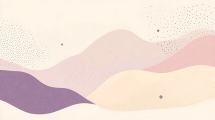 Obraz premium Abstract Pastel Wave Design With Scattered Dots