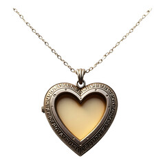 Fototapeta premium Gold Heart Pendant with Chain – Beautiful and Elegant Necklace