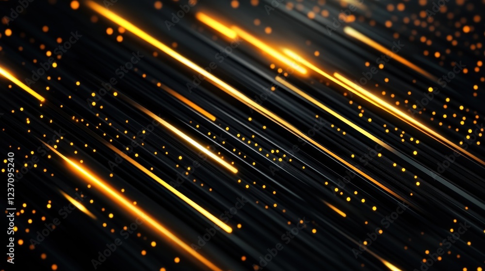 Poster dynamic background with glowing lines and particles, perfect for modern designs.