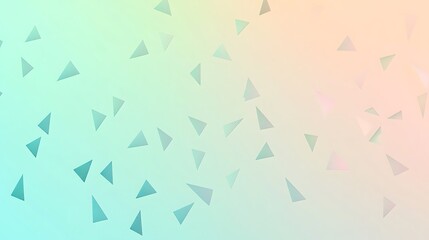 Scattered Triangles on Pastel Gradient Background