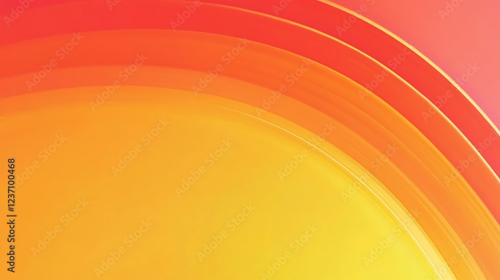 Poster Abstract Warm Color Gradient Curved Lines Design