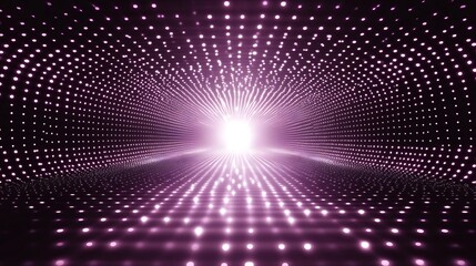 Abstract Pink Light Tunnel Digital Art