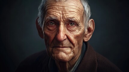 Obraz premium A Close Up Portrait Of An Elderly Man
