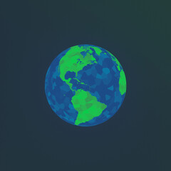 Stylized drawing of earth. Cartoon texture and style.