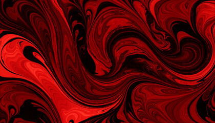 Dark cherry red marbled background with rich swirls of red tones for artistic and dramatic effect
