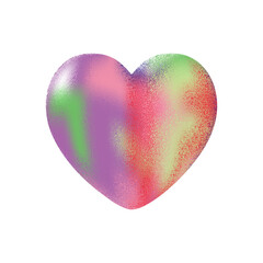 Heart icon – Abstract Colorful Gradient Love Symbol on Transparent Background