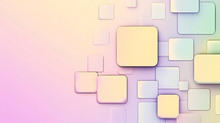 Abstract Pastel Squares Background Design