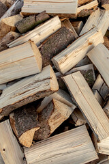 Pile of Firewood chopped into pieces