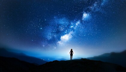 a blue galaxy with a celebrity stuffed sky within the historical past suitable for astronomy lovers