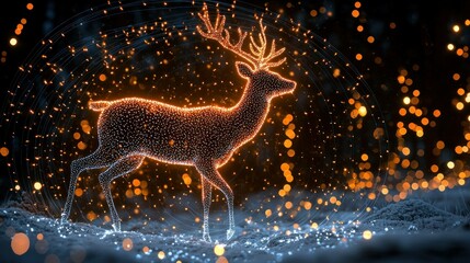 Magical Christmas Deer in a Winter Wonderland