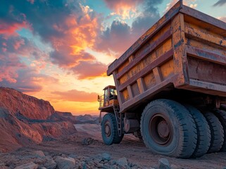 Obraz premium Quarry Dump Truck Landscape