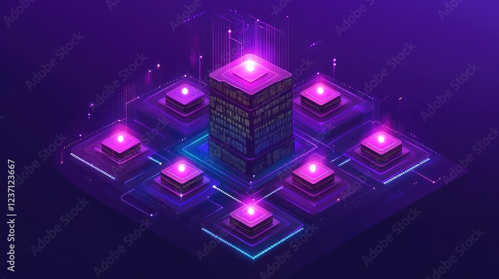 Poster networked data center digital infrastructure system