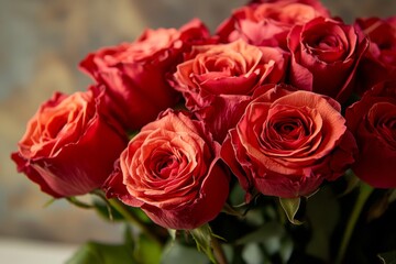 An isolated bouquet of vibrant red roses on a pure white background, perfect for high-resolution stock images