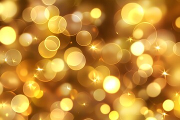 Obraz premium Golden Bokeh Lights Background Sparkling Abstract Festive Design Luxury Glitter Texture