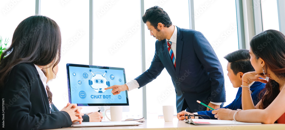 Poster chatbot software application for modish online business that automatically reply to customer questio